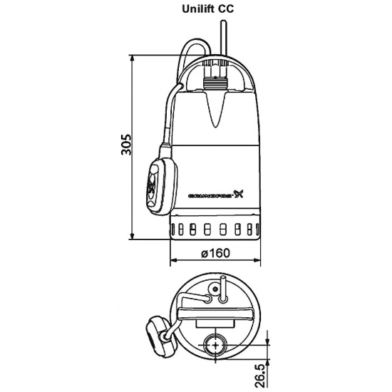 Дренажный насос GRUNDFOS UNILIFT CC5 A1