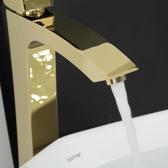 Смеситель для раковины GAPPO G07-3 G1007-32 золото