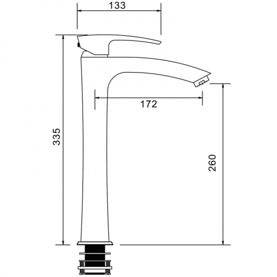 Смеситель для раковины GAPPO G07-3 G1007-32 золото