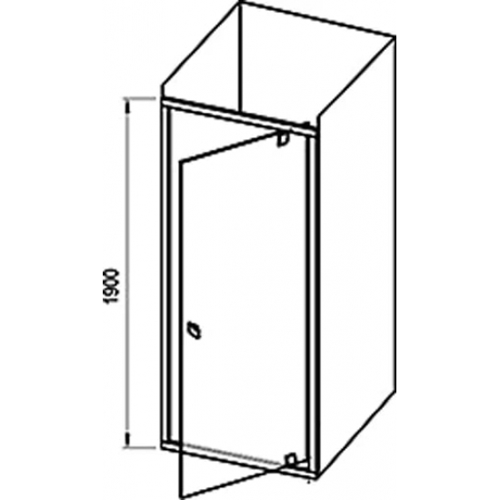 Душевая дверь в нишу RAVAK Pivot PDOP1-80 80x190 стекло прозрачное, профиль белый