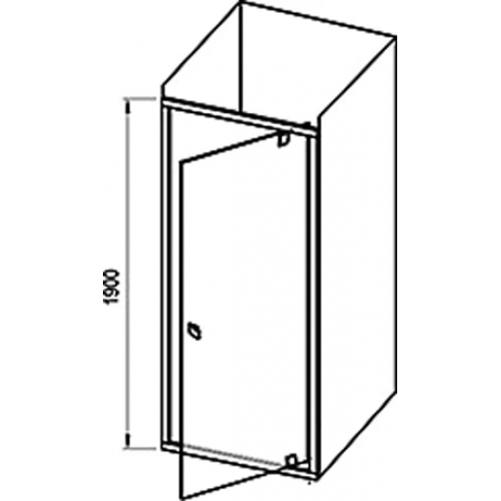 Душевая дверь в нишу RAVAK Pivot PDOP1-80 80x190 стекло прозрачное, профиль хром