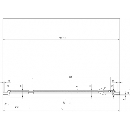 Душевая дверь в нишу RAVAK Pivot PDOP1-80 80x190 стекло прозрачное, профиль хром