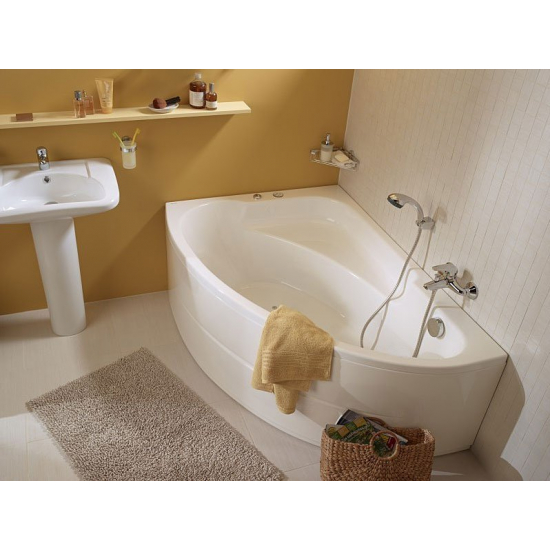 Акриловая ванна SANTEK Гоа L 150x100 см, угловая, с каркасом, асимметричная