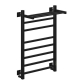 Полотенцесушитель электрический MIXLINE Fortune 80x50 560 Вт, полка, чёрный