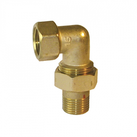 Американка угловая LEXLINE 1/2" x 1/2" латунная 15 мм