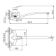 Смеситель для ванны FRAP H13 F2213-1 матовый хром