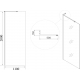 Душевая перегородка VECONI Korato KR-77B 110x200 стекло прозрачное, профиль чёрный