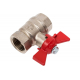 Кран шаровый вода VALFEX 217 1/2" г-г бабочка, никель 11Б27фт1М
