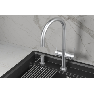 Смеситель для кухни GRANULA KS-8274 с краном для питьевой воды, нерж