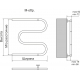 Полотенцесушитель водяной TERMINUS M-образный AISI 32х2 500х700