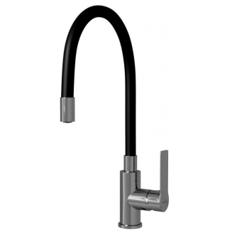Смеситель для кухни с гибким изливом MIXLINE Plus Kitchen Line ML35-097, чёрный