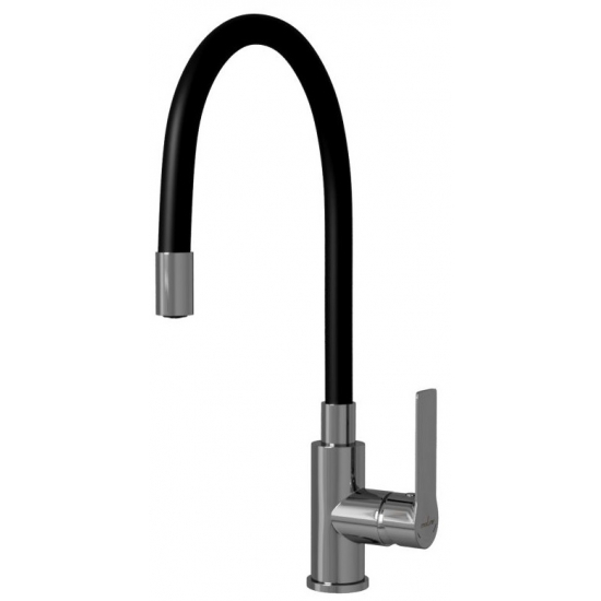 Смеситель для кухни с гибким изливом MIXLINE Plus Kitchen Line ML35-097, чёрный