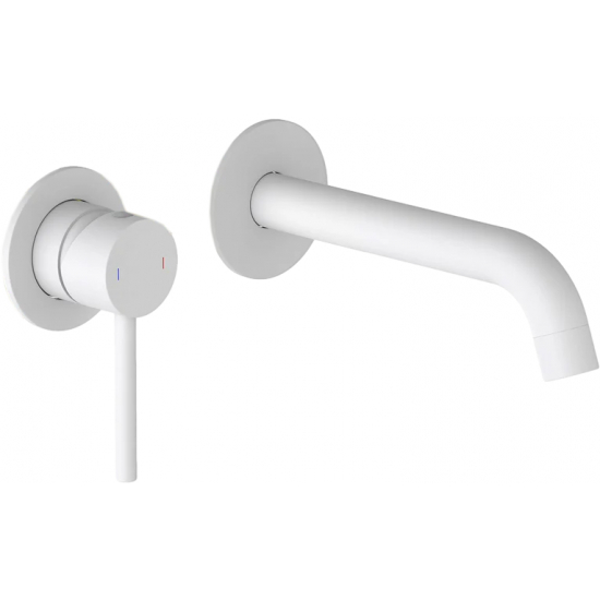 Смеситель для раковины TIMO Saona 2372/16SM С ВНУТРЕННЕЙ ЧАСТЬЮ матовый белый