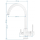 Смеситель для кухни с подключением к фильтру с питьевой водой SEAMAN Barcelone SSL-5385 Mist