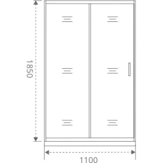 Душевая дверь в нишу BAS Good door Infinity WTW-110-C-CH 110x185 стекло прозрачное, профиль хром