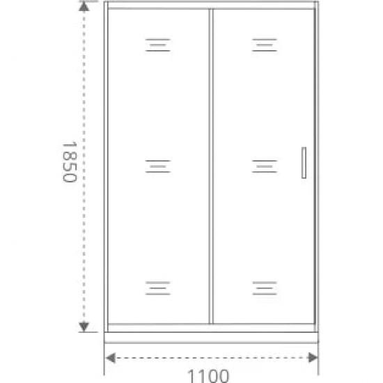 Душевая дверь в нишу BAS Good door Infinity WTW-110-G-CH 110x185 стекло грейп, профиль хром