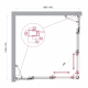 Душевой уголок BelBagno LUCE-A-22-90+20-P-Cr стекло рифлёное, профиль хром
