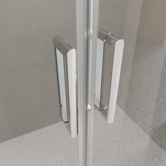 Душевая дверь в нишу BelBagno LUCE-BF-2-140-C-Cr стекло прозрачное, профиль хром