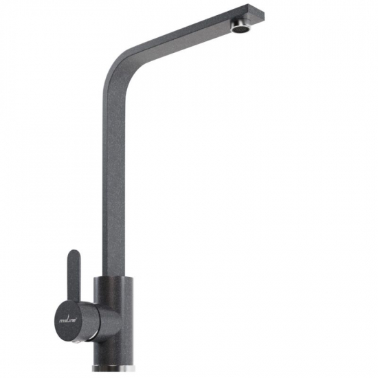 Смеситель для кухни MIXLINE ML-GS14 (309) из нержавеющей стали, тёмно-серый