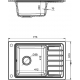 Мойка для кухни DOMACI Римини DG U-501 чаша+крыло 773х513 мм кварцевая, антрацит