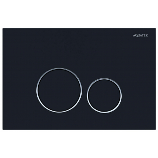 Кнопка для инсталляции AQUATEK PNS-0000015 (005DQ) чёрный матовый, пневматическая