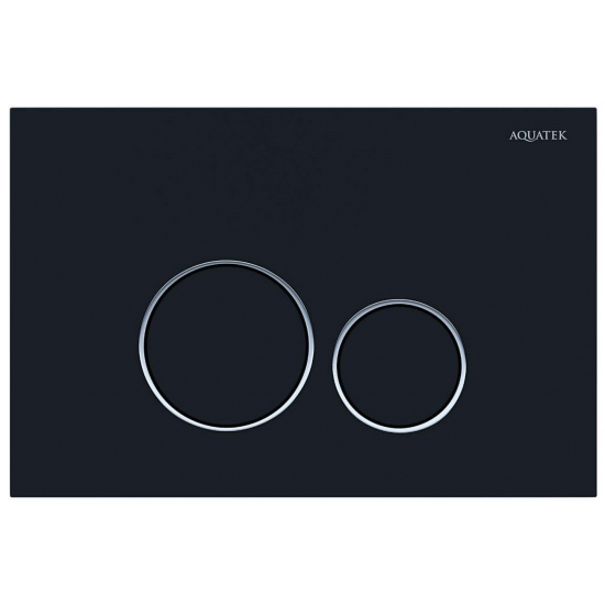 Кнопка для инсталляции AQUATEK PNS-0000015 (005DQ) чёрный матовый, пневматическая