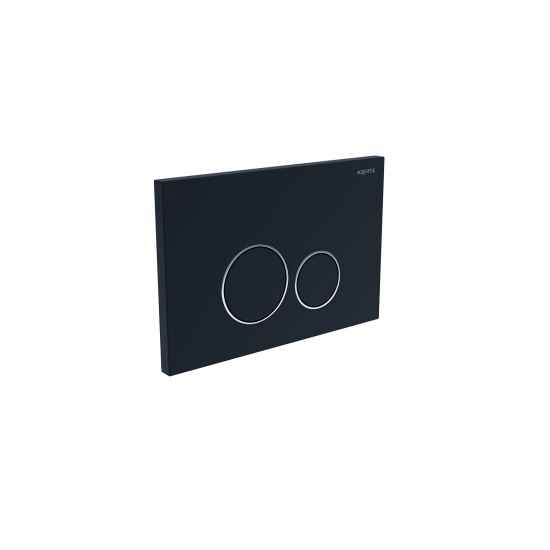 Кнопка для инсталляции AQUATEK PNS-0000015 (005DQ) чёрный матовый, пневматическая