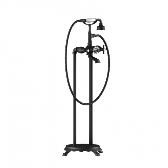 Смеситель для ванны напольный Timo Nelson 1900/03Y-CR чёрный