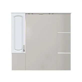 Зеркало-шкаф MIRSANT Мия 105 с подсветкой белый левый