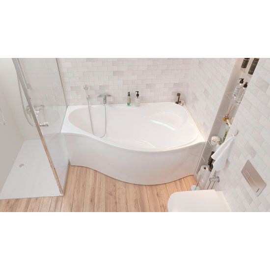 Акриловая ванна 1МАРКА  Gracia R 150x90 см, угловая, с каркасом, асимметричная