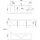 Акриловая ванна 1МАРКА  Modern 140x70 см, с ножками