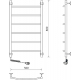Полотенцесушитель электрический МАРГРОИД Вид 4 80x50 L чёрный матовый