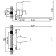 Смеситель для ванны LEDEME H63 L2263 хром