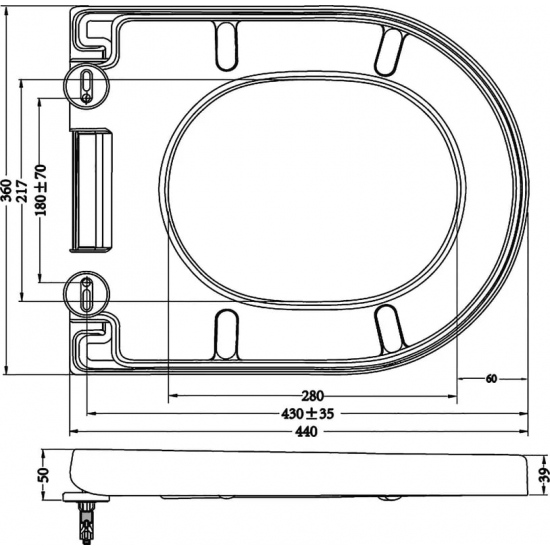 Унитаз приставной BELBAGNO Sfera-r BB2141CBR безободковый, крышка BB865SC с микролифтом