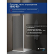 Боковая стенка SANTREK AQUA Iris-SP-900-G-Chrome 90x185 стекло грейп, профиль хром