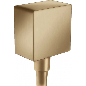 Шланговое подключение HANSGROHE Fixfit Square 26455140 шлифованная бронза