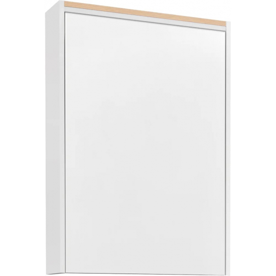 Зеркало-шкаф STWORKI Дублин 60 с подсветкой, навесное, белое, прямоугольное