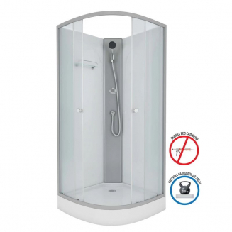 Душевая кабина NIAGARA Eco E90/13/MT/BK 90x90x215 с низким поддоном, без крыши.