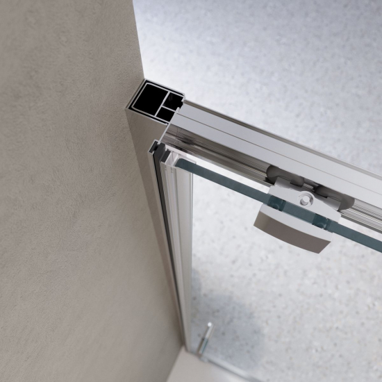 Душевая дверь в нишу BelBagno LUCE-BF-1-120-C-Cr стекло прозрачное, профиль хром