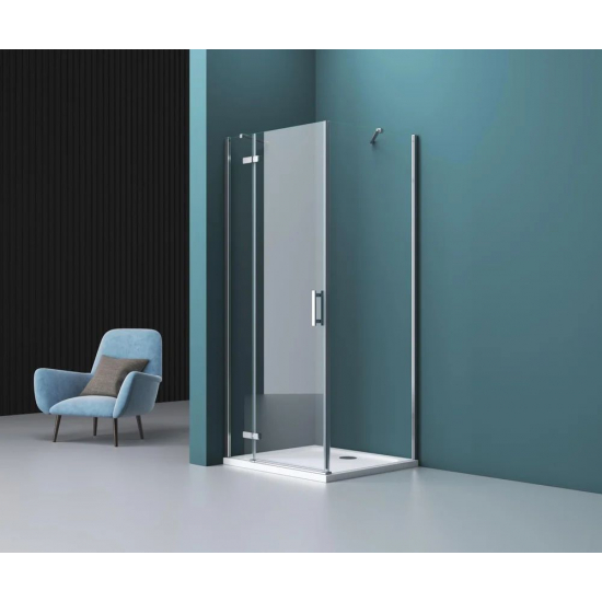 Душевой уголок BelBagno KRAFT-A-12-100-C-Cr-L стекло прозрачное