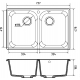 Мойка для кухни GRANFEST Quarz(ECO) Z15 2 чаши 737х478 мм кварцевая, терракот