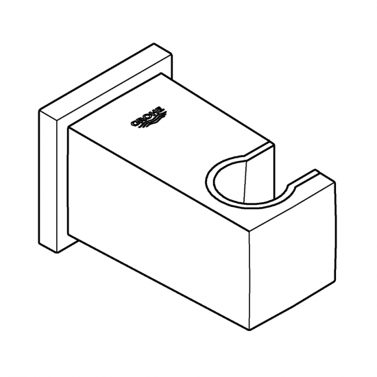 Шланговое подключение GROHE Euphoria Cube 26370000 с держателем, хром