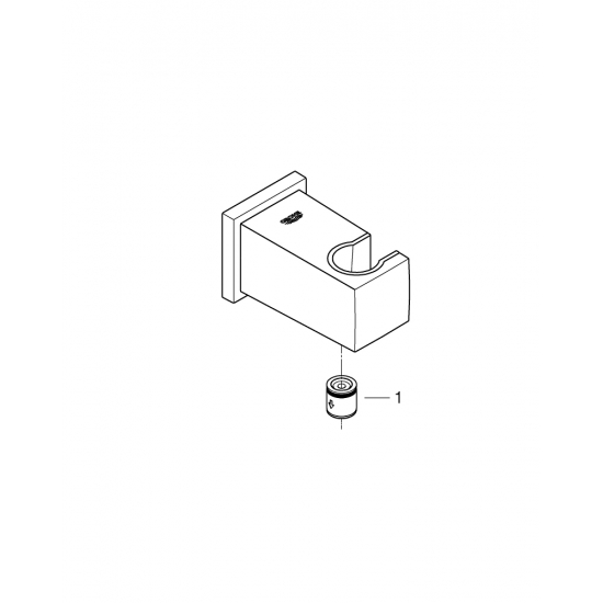 Шланговое подключение GROHE Euphoria Cube 26370000 с держателем, хром