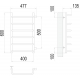 Полотенцесушитель водяной TERMINUS Стандарт П6 400x600 с боковым подключением 500
