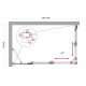 Душевой уголок BelBagno LUCE-AH-21-130/80-C-Cr стекло прозрачное, профиль хром