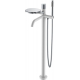 Смеситель для ванны напольный BOHEME Stick 129-WCR.2 white touch chrome