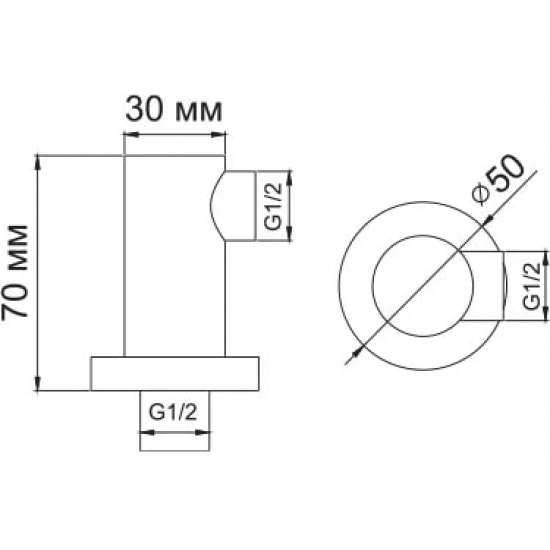 Шланговое подключение WASSERKRAFT A021 хром