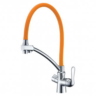 Смеситель для кухни с подключением к фильтру с питьевой водой LEMARK Comfort LM3070C-Orange