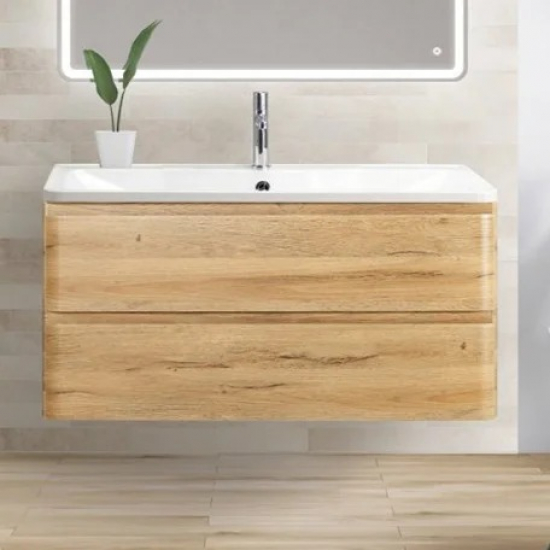 Тумба с раковиной BELBAGNO Albano 100 подвесная, rovere rustico