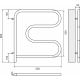 Полотенцесушитель электрический TERMINUS F-образный 500x500 поворотный